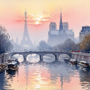Beautiful Paris Oil Painting