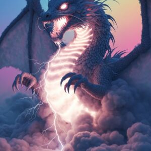 Light Bearing Dragon in the Clouds