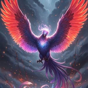 Purple Orange Phoenix Clearing the Area